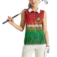 Custom Bangladesh Cricket-The Tigers Women Sleeveless Polo Shirt
