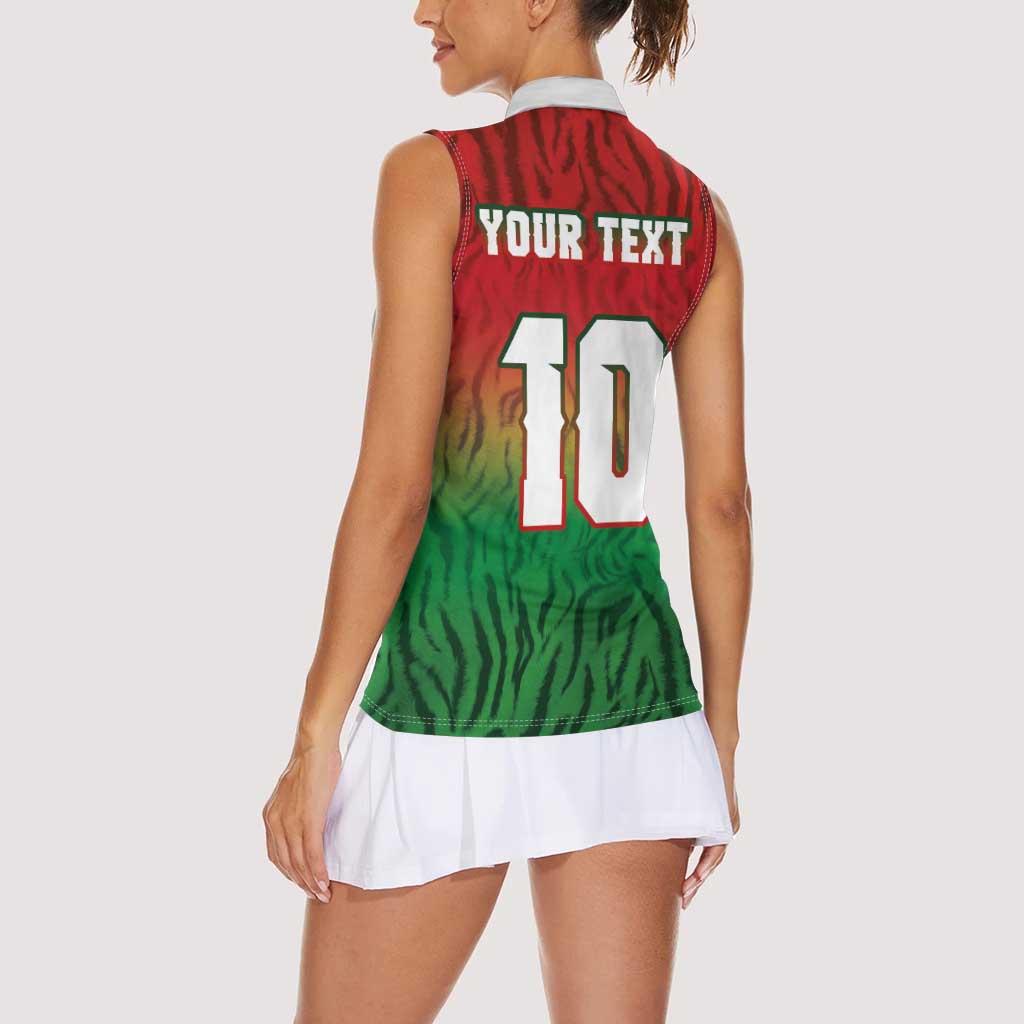 Custom Bangladesh Cricket-The Tigers Women Sleeveless Polo Shirt