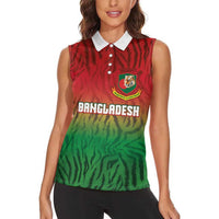 Custom Bangladesh Cricket-The Tigers Women Sleeveless Polo Shirt