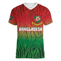 Custom Bangladesh Cricket-The Tigers Women V-Neck T-Shirt