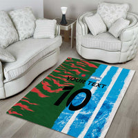 Custom Bangladesh and Argentina Football Half Style Area Rug