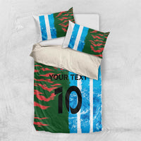 Custom Bangladesh and Argentina Football Half Style Bedding Set