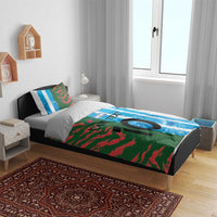 Custom Bangladesh and Argentina Football Half Style Bedding Set