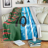 Custom Bangladesh and Argentina Football Half Style Blanket