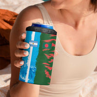 Custom Bangladesh and Argentina Football Half Style 4 in 1 Can Cooler Tumbler