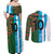 Custom Bangladesh and Argentina Football Half Style Couples Matching Off Shoulder Maxi Dress and Long Sleeve Button Shirt