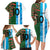 Custom Bangladesh and Argentina Football Half Style Family Matching Long Sleeve Bodycon Dress and Hawaiian Shirt