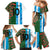 Custom Bangladesh and Argentina Football Half Style Family Matching Mermaid Dress and Hawaiian Shirt