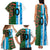 Custom Bangladesh and Argentina Football Half Style Family Matching Tank Maxi Dress and Hawaiian Shirt