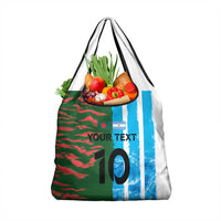 Custom Bangladesh and Argentina Football Half Style Grocery Bag