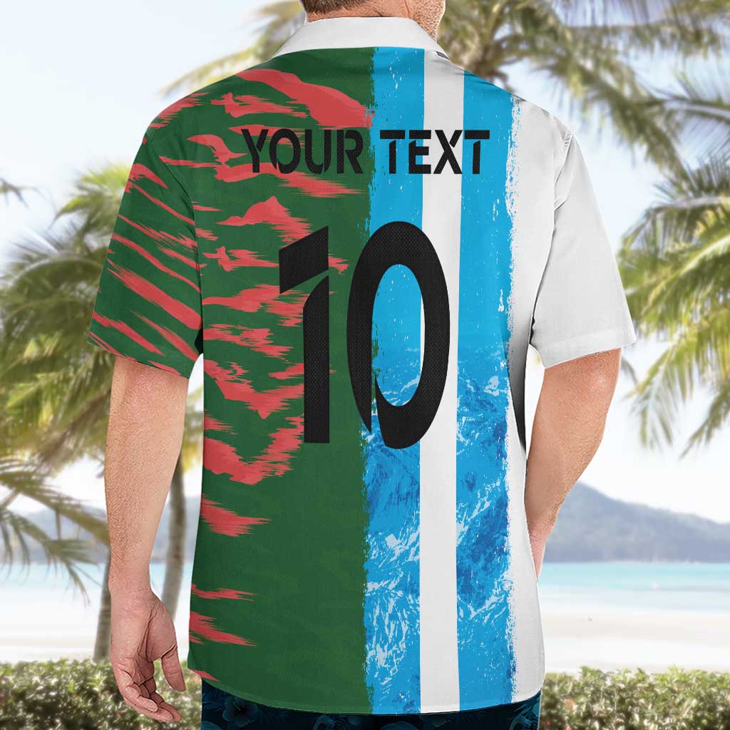 Custom Bangladesh and Argentina Football Half Style Hawaiian Shirt