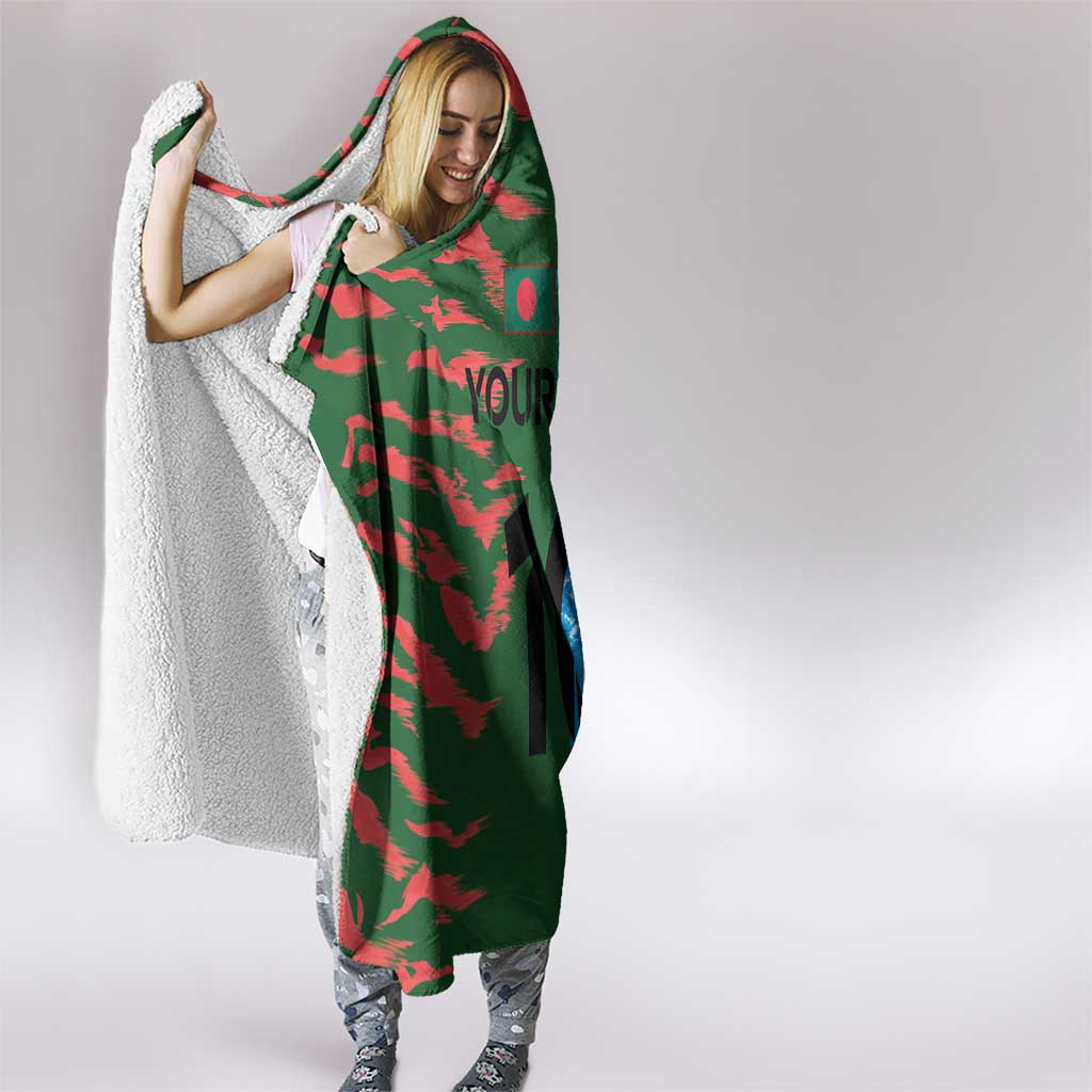 Custom Bangladesh and Argentina Football Half Style Hooded Blanket