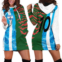 Custom Bangladesh and Argentina Football Half Style Hoodie Dress
