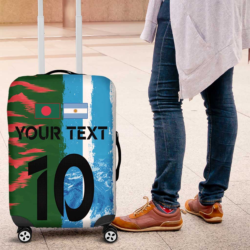 Custom Bangladesh and Argentina Football Half Style Luggage Cover