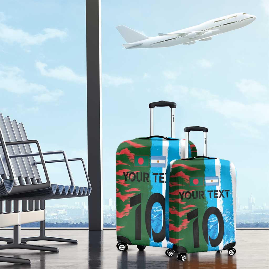 Custom Bangladesh and Argentina Football Half Style Luggage Cover