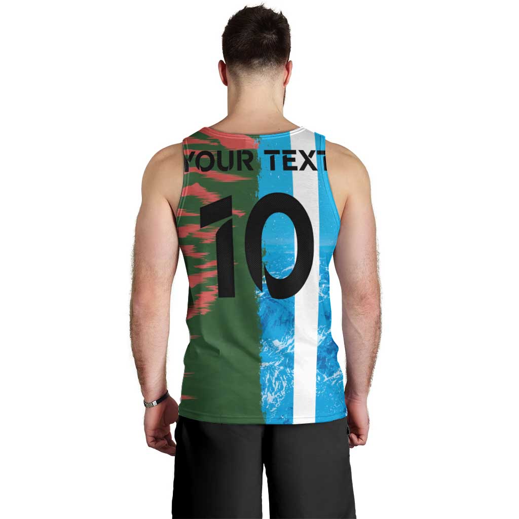 Custom Bangladesh and Argentina Football Half Style Men Tank Top