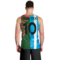 Custom Bangladesh and Argentina Football Half Style Men Tank Top