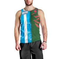 Custom Bangladesh and Argentina Football Half Style Men Tank Top