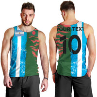 Custom Bangladesh and Argentina Football Half Style Men Tank Top