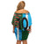 Custom Bangladesh and Argentina Football Half Style Off Shoulder Short Dress