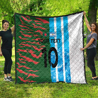 Custom Bangladesh and Argentina Football Half Style Quilt