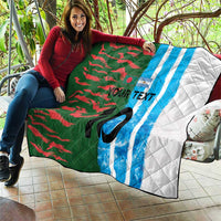 Custom Bangladesh and Argentina Football Half Style Quilt