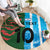 Custom Bangladesh and Argentina Football Half Style Round Carpet