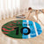 Custom Bangladesh and Argentina Football Half Style Round Carpet