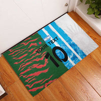 Custom Bangladesh and Argentina Football Half Style Rubber Doormat