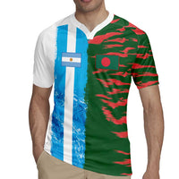 Custom Bangladesh and Argentina Football Half Style Rugby Jersey