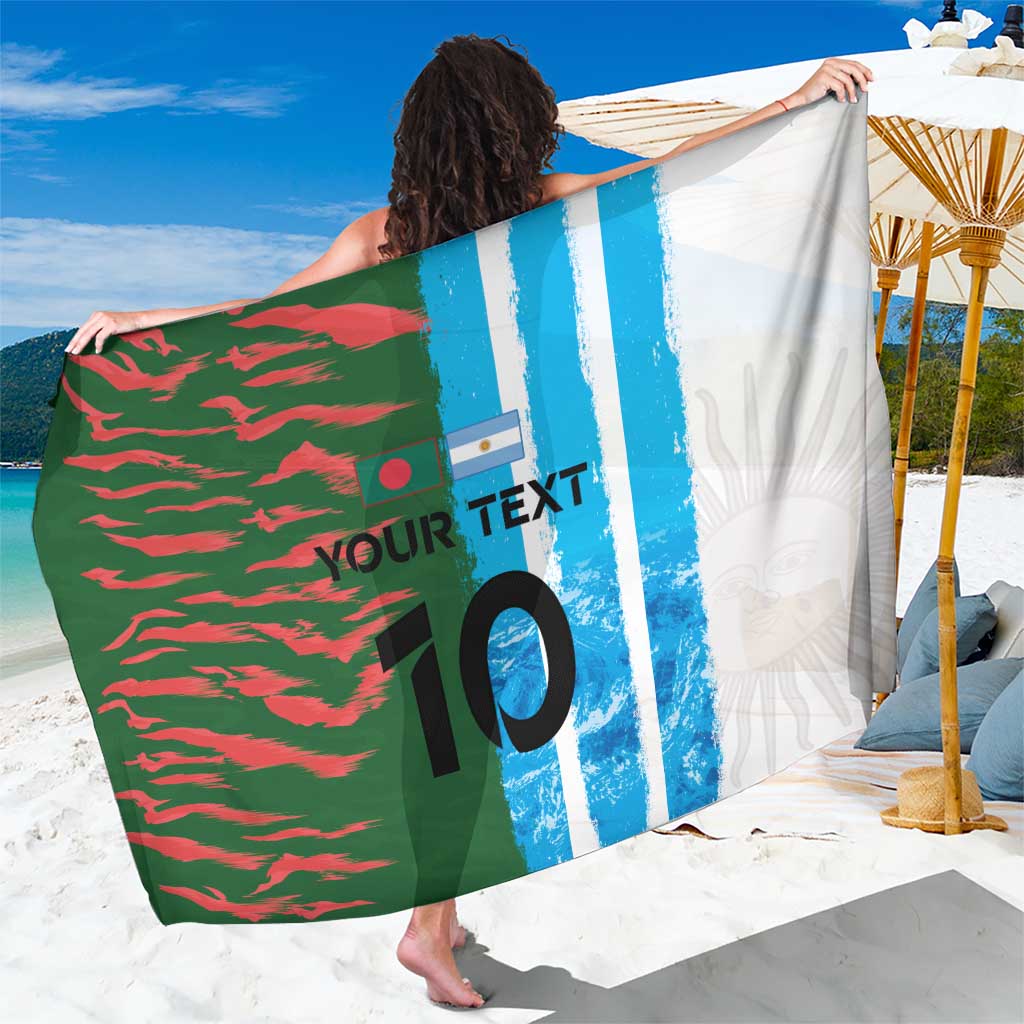 Custom Bangladesh and Argentina Football Half Style Sarong