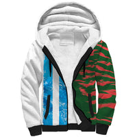 Custom Bangladesh and Argentina Football Half Style Sherpa Hoodie
