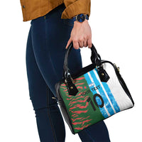 Custom Bangladesh and Argentina Football Half Style Shoulder Handbag