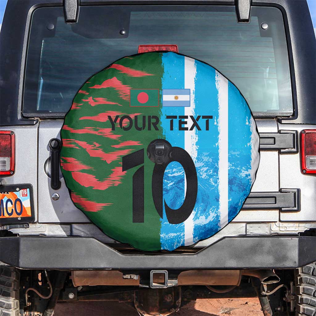 Custom Bangladesh and Argentina Football Half Style Spare Tire Cover