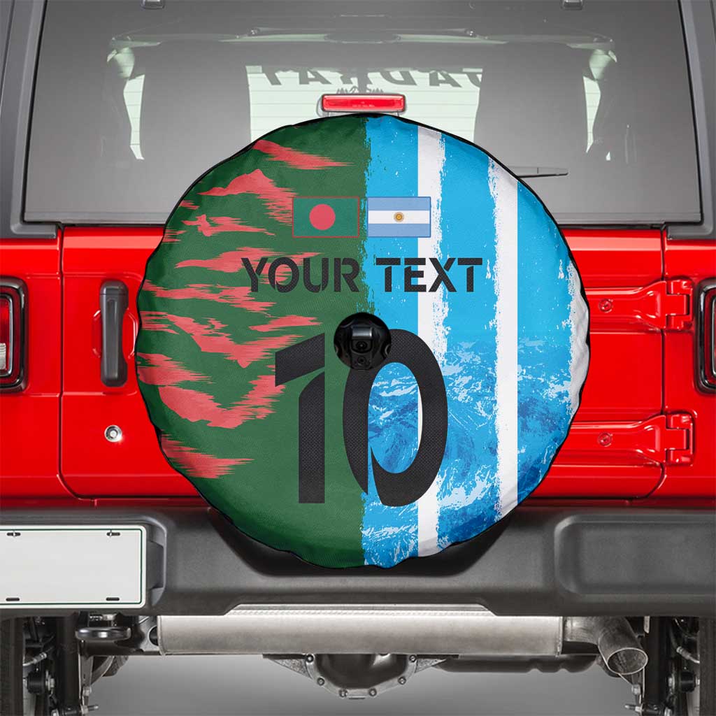 Custom Bangladesh and Argentina Football Half Style Spare Tire Cover
