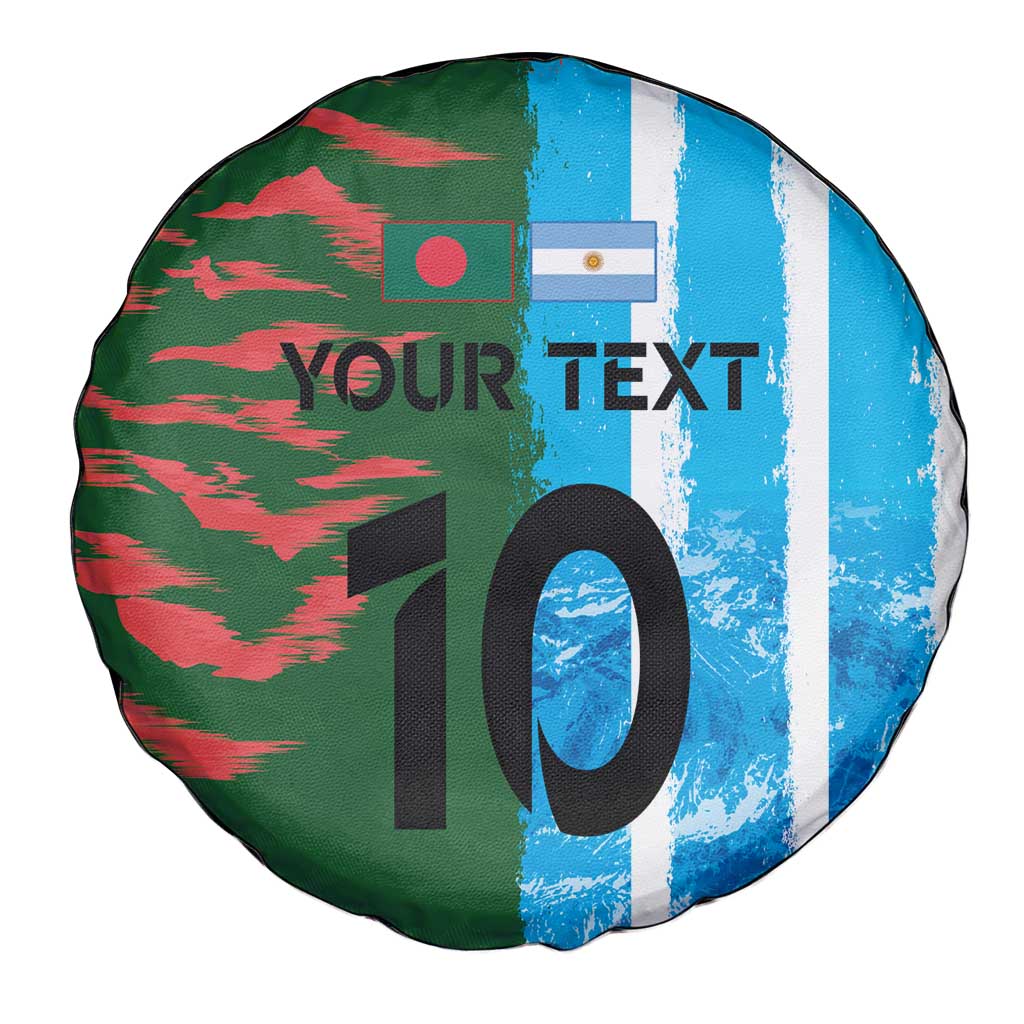 Custom Bangladesh and Argentina Football Half Style Spare Tire Cover