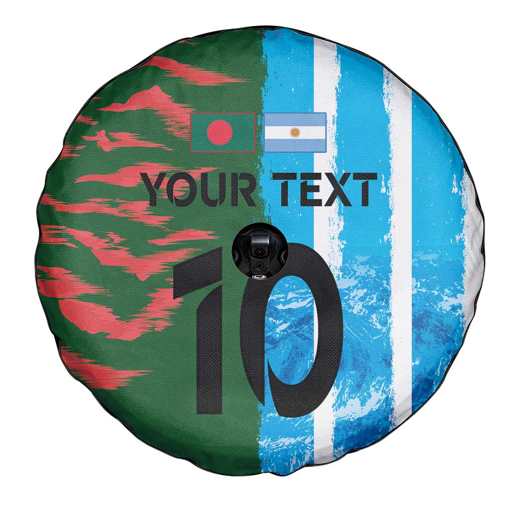 Custom Bangladesh and Argentina Football Half Style Spare Tire Cover