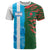 Custom Bangladesh and Argentina Football Half Style T Shirt