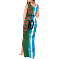 Custom Bangladesh and Argentina Football Half Style Tank Maxi Dress
