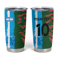 Custom Bangladesh and Argentina Football Half Style Tumbler Cup