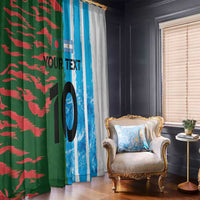 Custom Bangladesh and Argentina Football Half Style Window Curtain