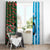 Custom Bangladesh and Argentina Football Half Style Window Curtain