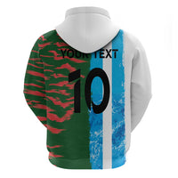 Custom Bangladesh and Argentina Football Half Style Zip Hoodie