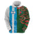 Custom Bangladesh and Argentina Football Half Style Zip Hoodie