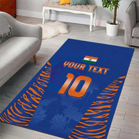 Custom Indian Bengal Tiger Cricket Area Rug