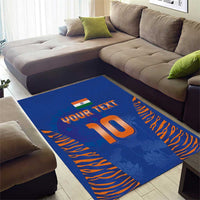 Custom Indian Bengal Tiger Cricket Area Rug