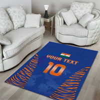 Custom Indian Bengal Tiger Cricket Area Rug