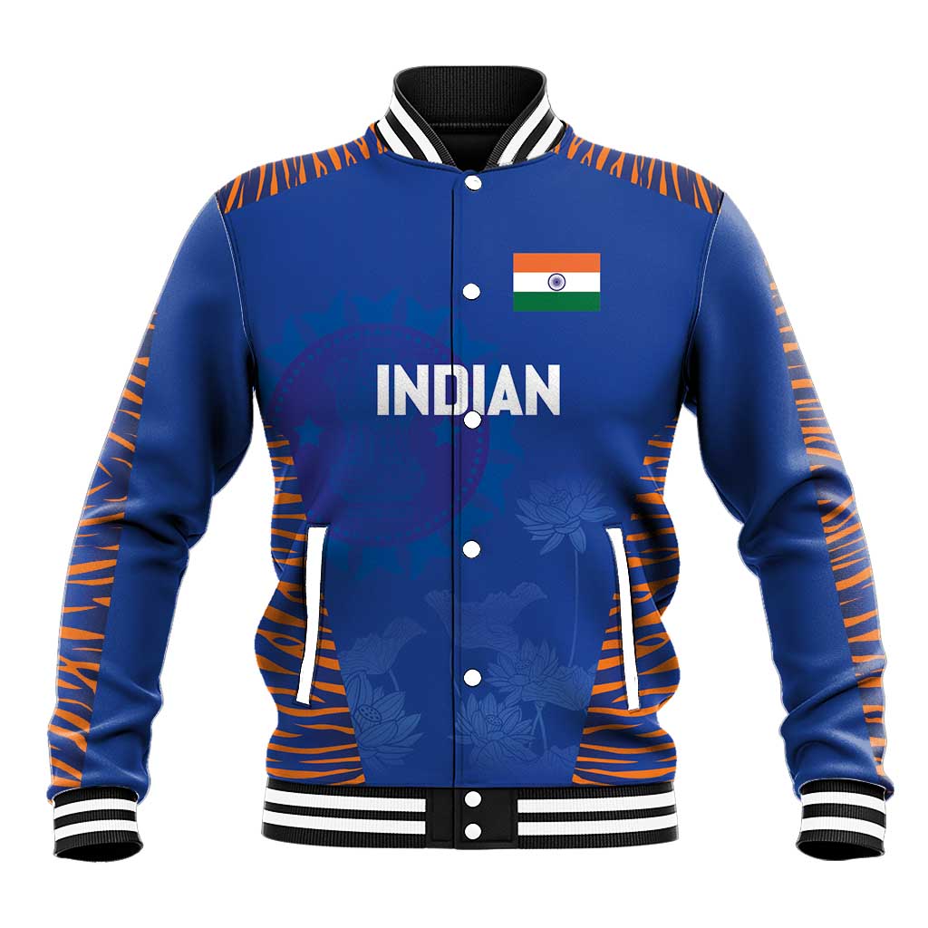 Custom Indian Bengal Tiger Cricket Baseball Jacket