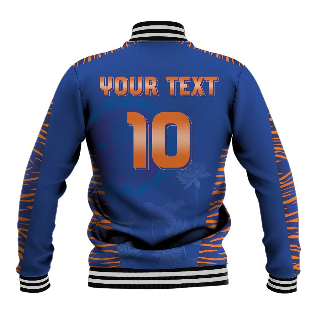 Custom Indian Bengal Tiger Cricket Baseball Jacket