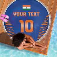 Custom Indian Bengal Tiger Cricket Beach Blanket